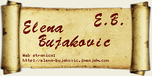 Elena Bujaković vizit kartica